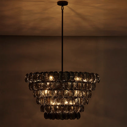 Uroko 34-in 14 Light Socket Black Nickel Chandelier