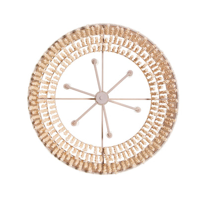 Naturale 28-in 6 Light Socket Jute Chandelier