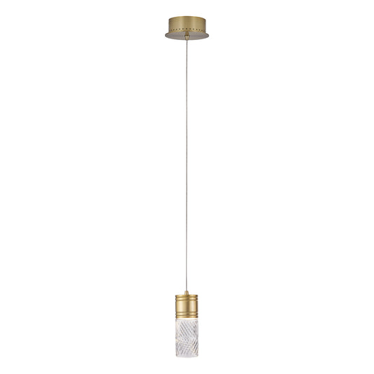 Kiriko 6-in 1 Light LED Winter Brass Pendant