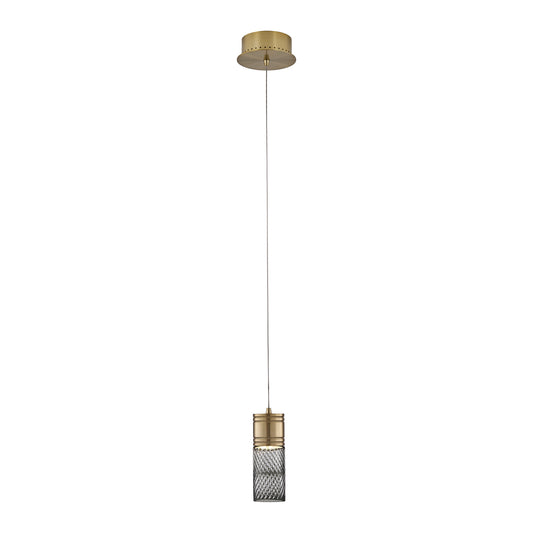 Kiriko 6-in 1 Light LED Winter Brass Pendant