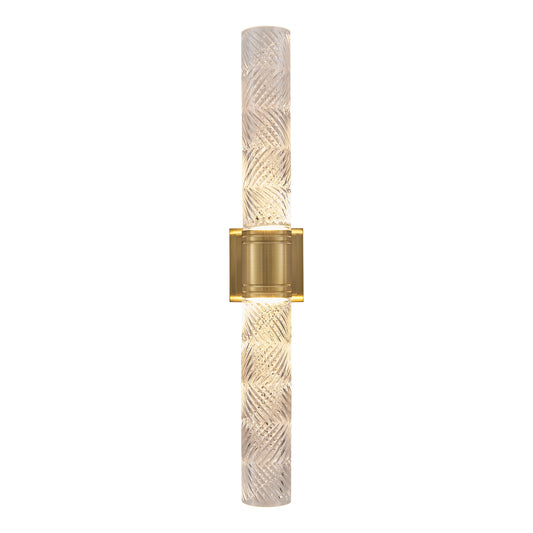 Kiriko 28-in 2 Light LED Winter Brass Wall Sconce