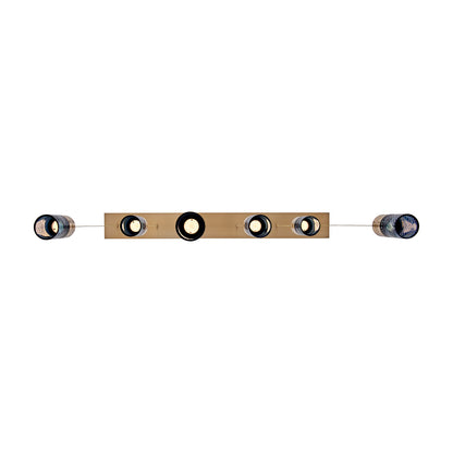Kiriko 48-in 6 Light LED Winter Brass Linear Pendant