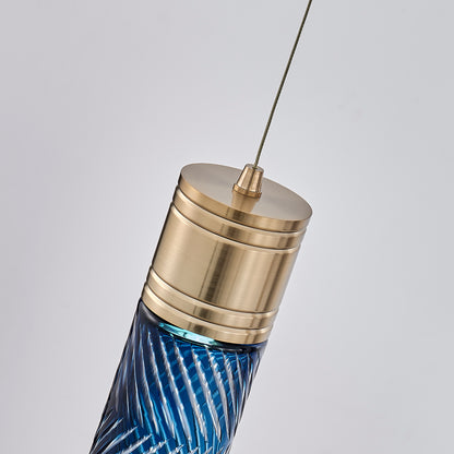 Kiriko 48-in 6 Light LED Winter Brass Linear Pendant