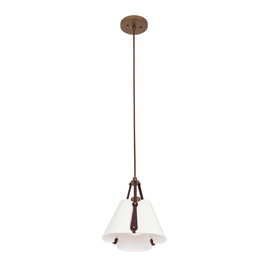 Embrace 12-in 1 Light Socket Pearlized Antique Brass Pendant