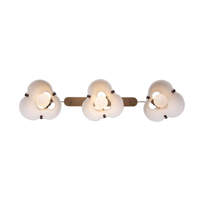 Embrace 43.5-in 3 Light Socket Pearlized Antique Brass Linear Pendant