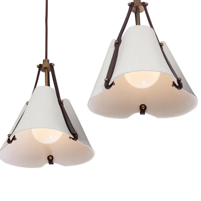 Embrace 43.5-in 3 Light Socket Pearlized Antique Brass Linear Pendant