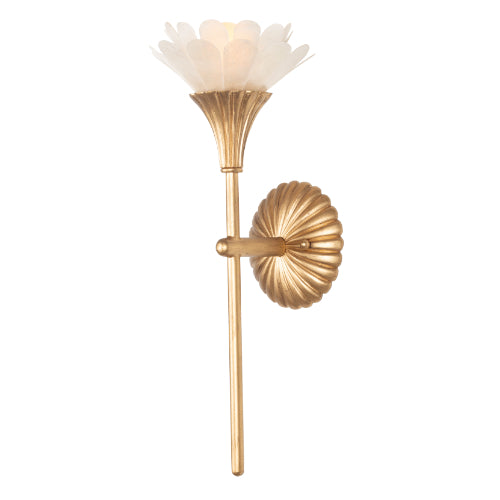 Flora 16.5-in 1 Light Socket Modern Gold Wall Sconce