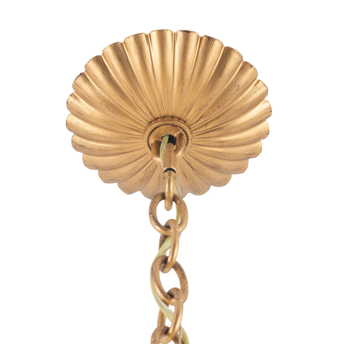 Flora 28-in 6 Light Socket Modern Gold Chandelier