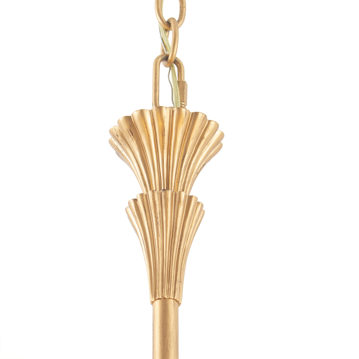 Flora 28-in 6 Light Socket Modern Gold Chandelier