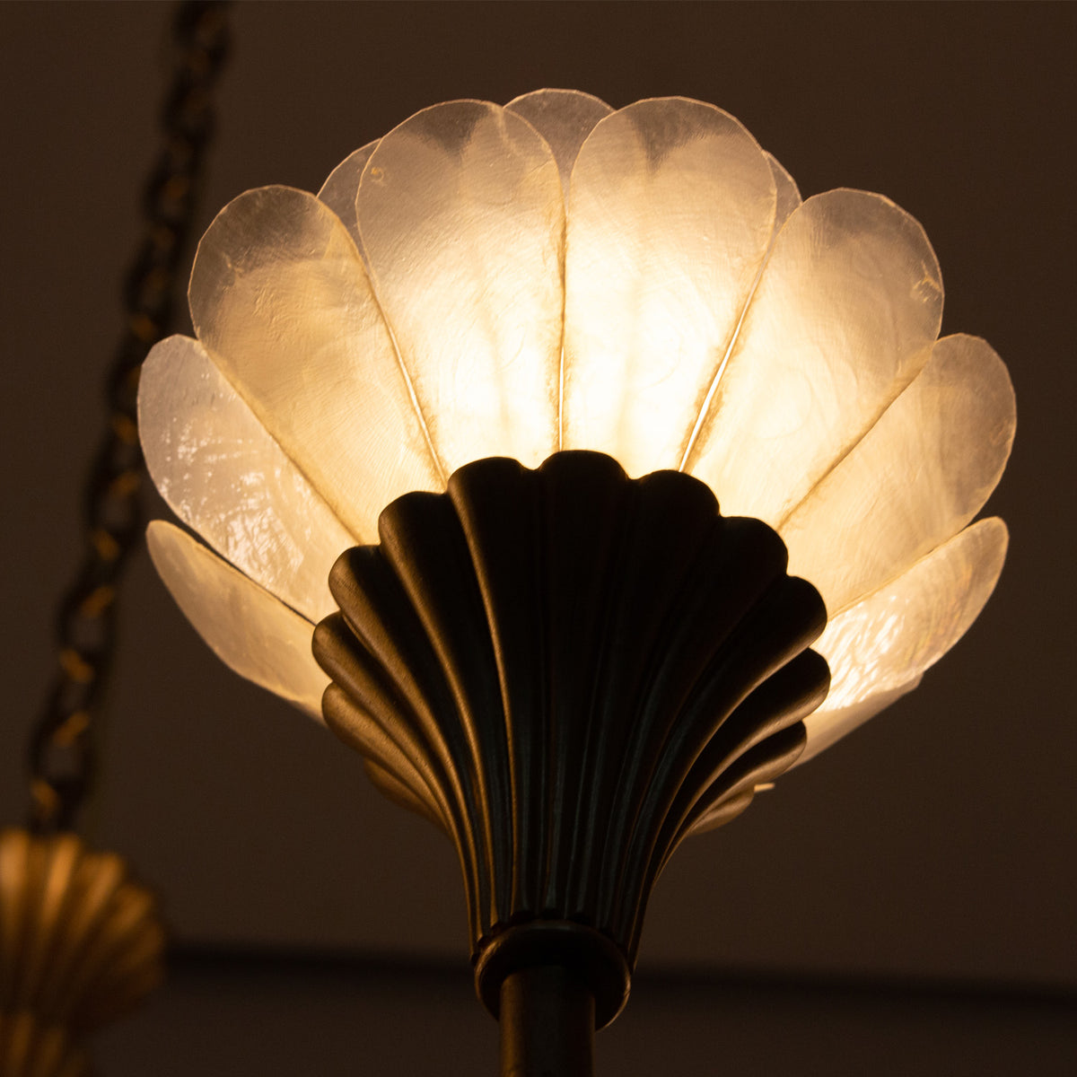 Flora 36-in 8 Light Socket Modern Gold Chandelier