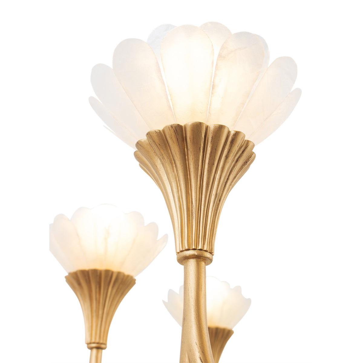 Flora 36-in 8 Light Socket Modern Gold Chandelier