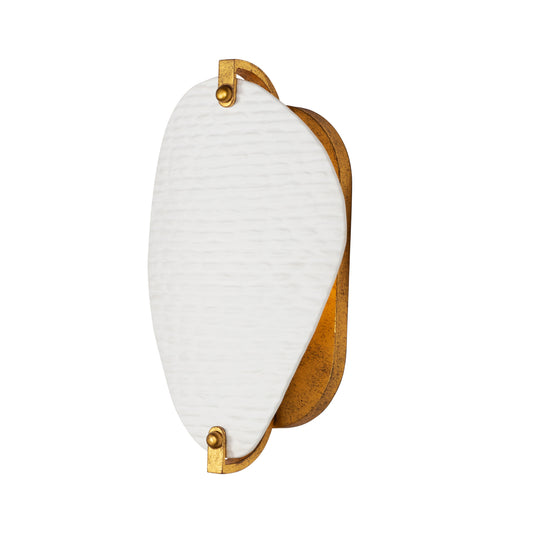 Aliform 15-in 1 Light Socket Oxidized Gold Leaf Wall Sconce