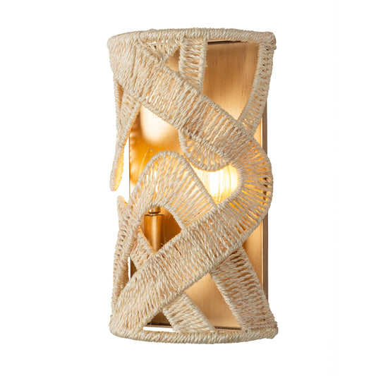 Soga 14-in 2 Light Socket Modern Gold And White Wall Sconce