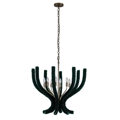 Coral 30-in 8 Light Socket Brushed Champagne Gold Chandelier