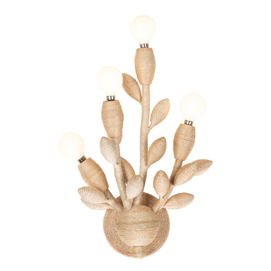 Branche 18-in 4 Light Socket Warm Ivory Wall Sconce