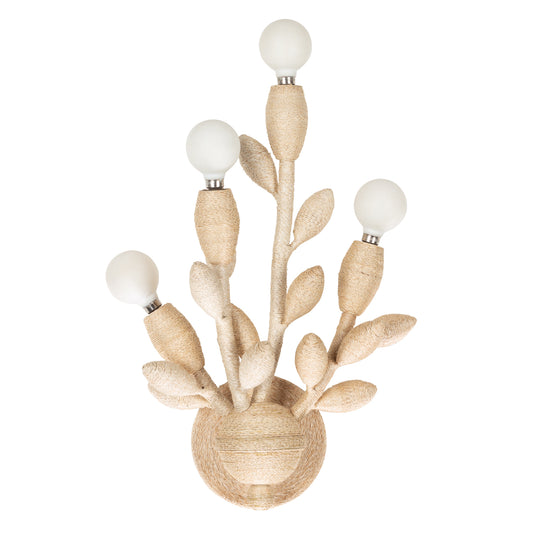 Branche 18-in 4 Light Socket Warm Ivory Wall Sconce