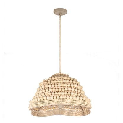 Coaxial 26-in 6 Light Socket Jute Pendant