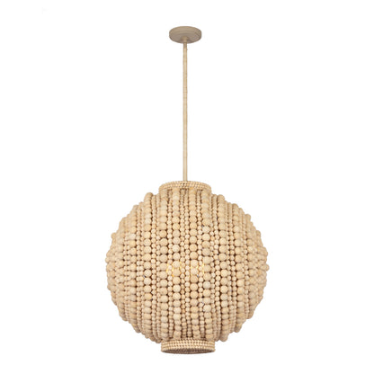 Coaxial 26-in 6 Light Socket Jute Pendant