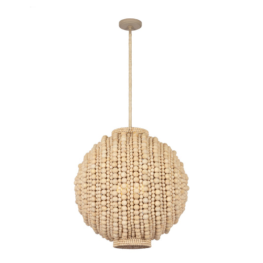Coaxial 26-in 6 Light Socket Jute Pendant