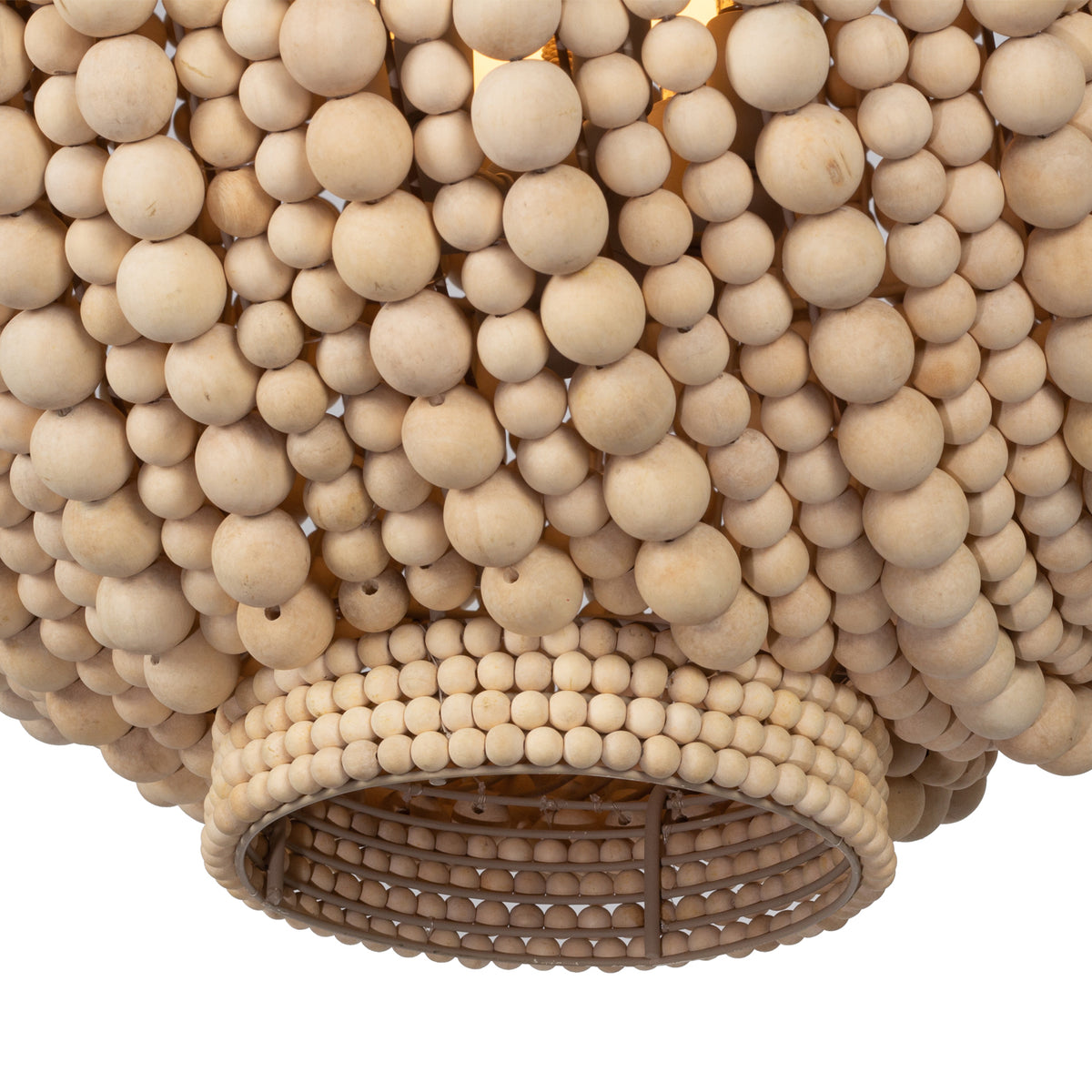 Coaxial 26-in 6 Light Socket Jute Pendant