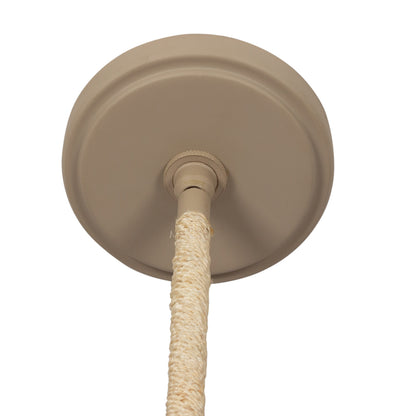 Coaxial 26-in 6 Light Socket Jute Pendant