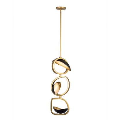 Onyx 13-in 3 Light LED Brushed Gold/Satin Bronze Pendant