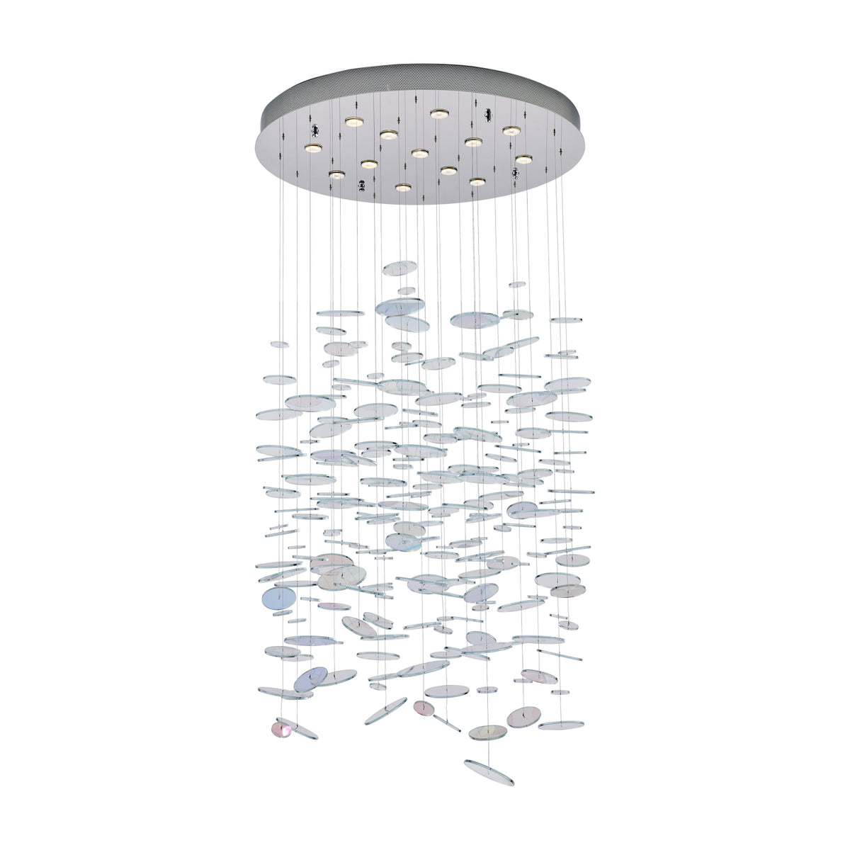 Spettro 36-in 13 Light Socket Polished Chrome Chandelier