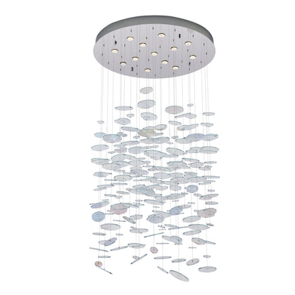 Spettro 36-in 13 Light Socket Polished Chrome Chandelier