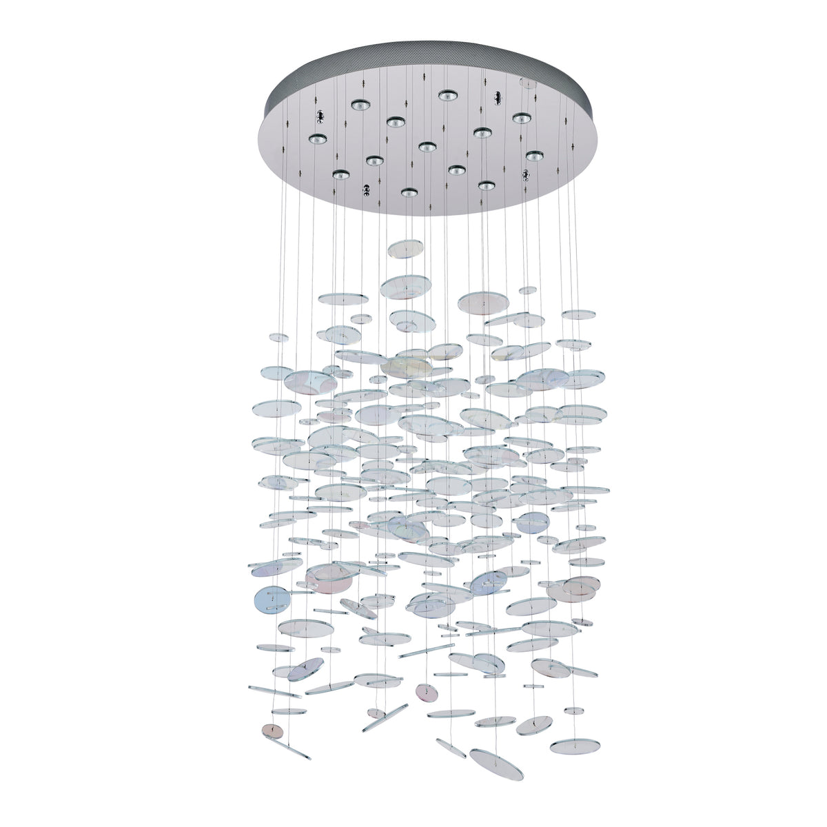 Spettro 36-in 13 Light Socket Polished Chrome Chandelier