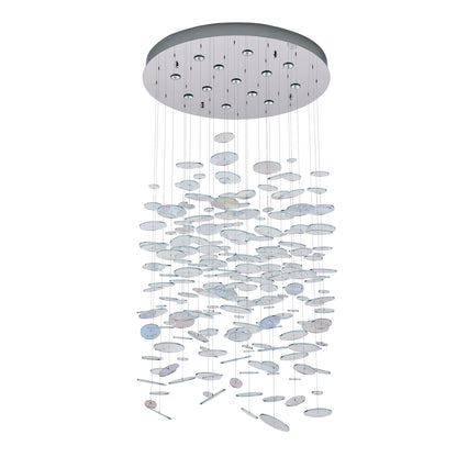 Spettro 36-in 13 Light Socket Polished Chrome Chandelier