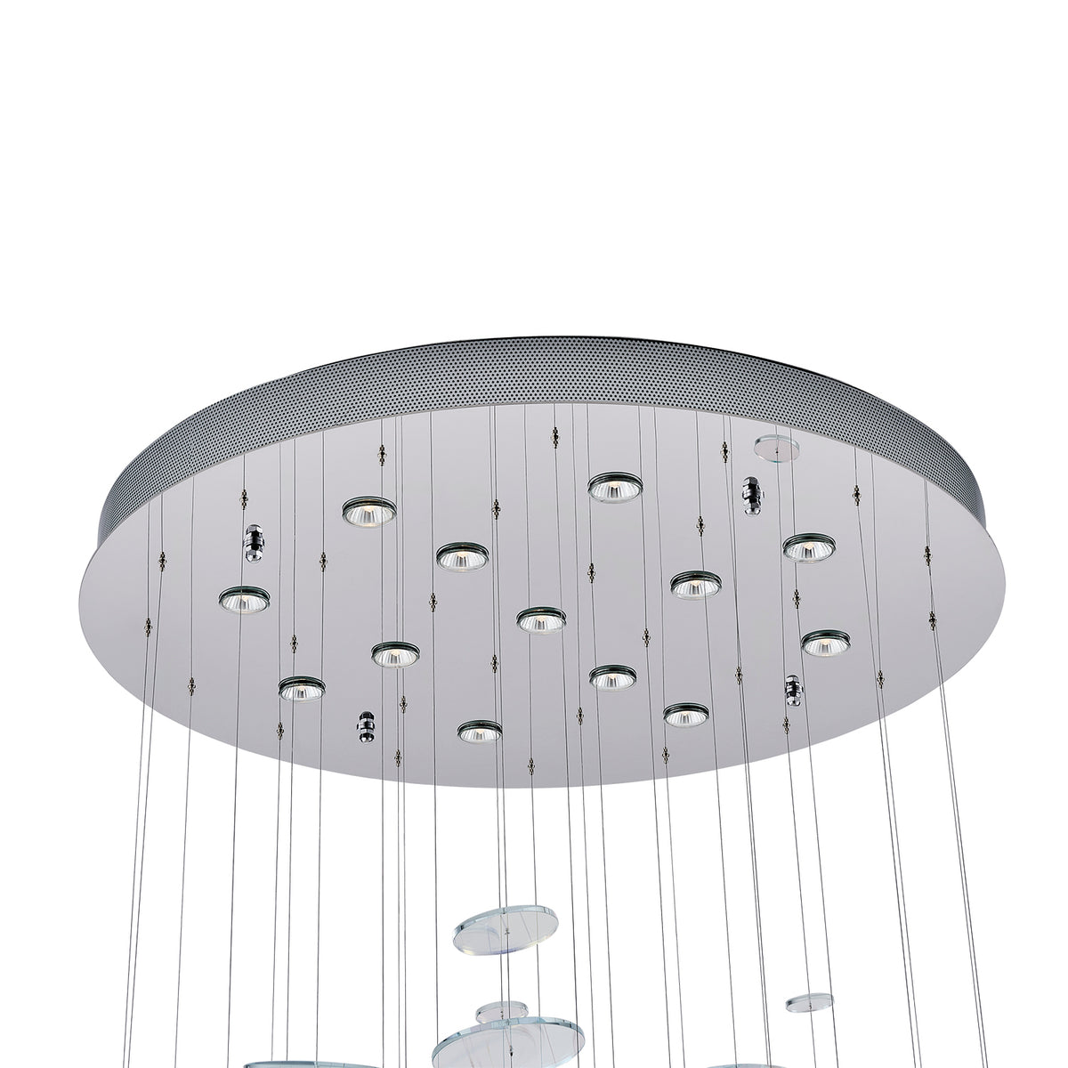 Spettro 36-in 13 Light Socket Polished Chrome Chandelier