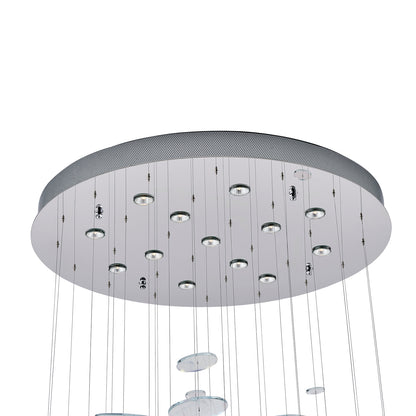 Spettro 36-in 13 Light Socket Polished Chrome Chandelier