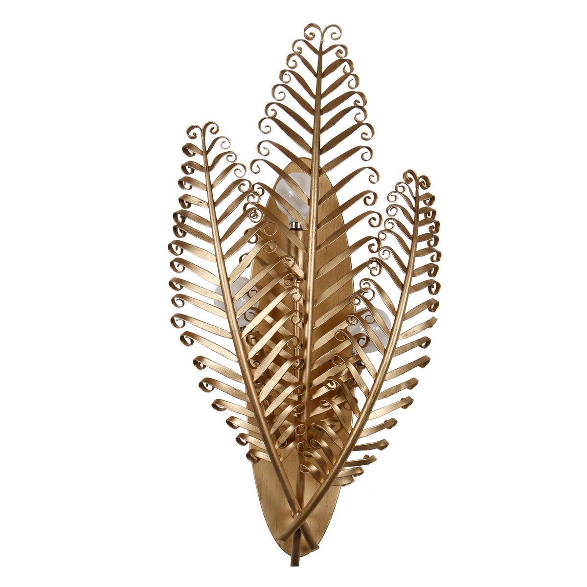 Fern 11.5-in 3 Light Socket Modern Gold Wall Sconce