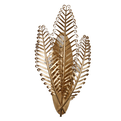 Fern 11.5-in 3 Light Socket Modern Gold Wall Sconce