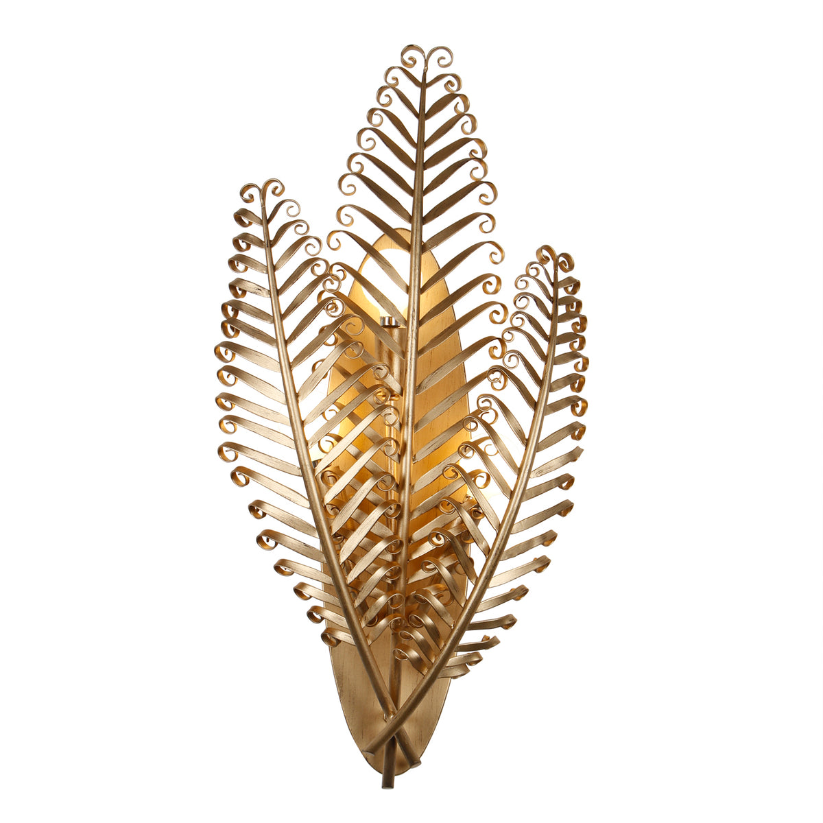 Fern 11.5-in 3 Light Socket Modern Gold Wall Sconce