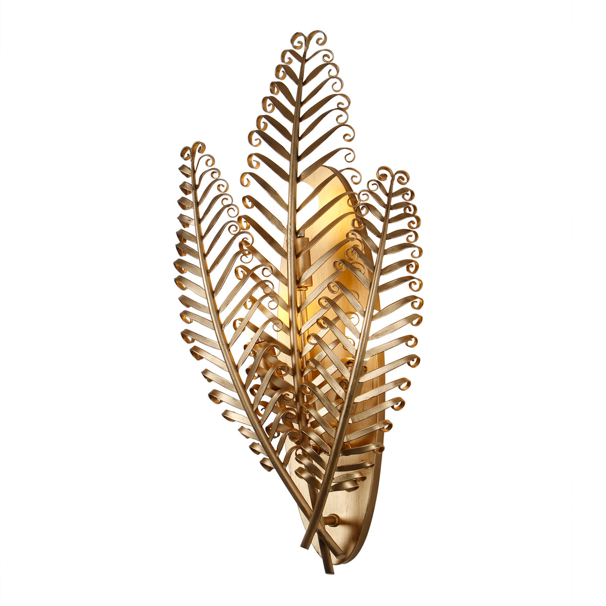 Fern 11.5-in 3 Light Socket Modern Gold Wall Sconce