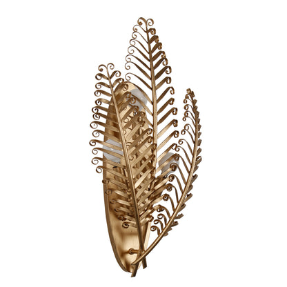 Fern 11.5-in 3 Light Socket Modern Gold Wall Sconce