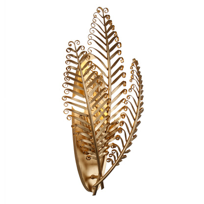 Fern 11.5-in 3 Light Socket Modern Gold Wall Sconce