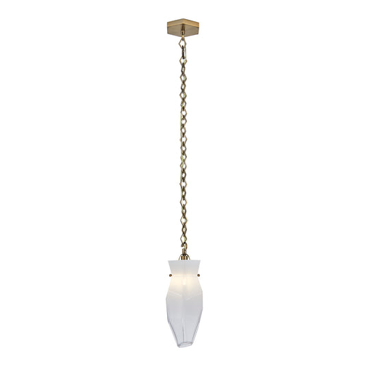 Bolsa 6.50-in 1 Light Socket Winter Brass Pendant