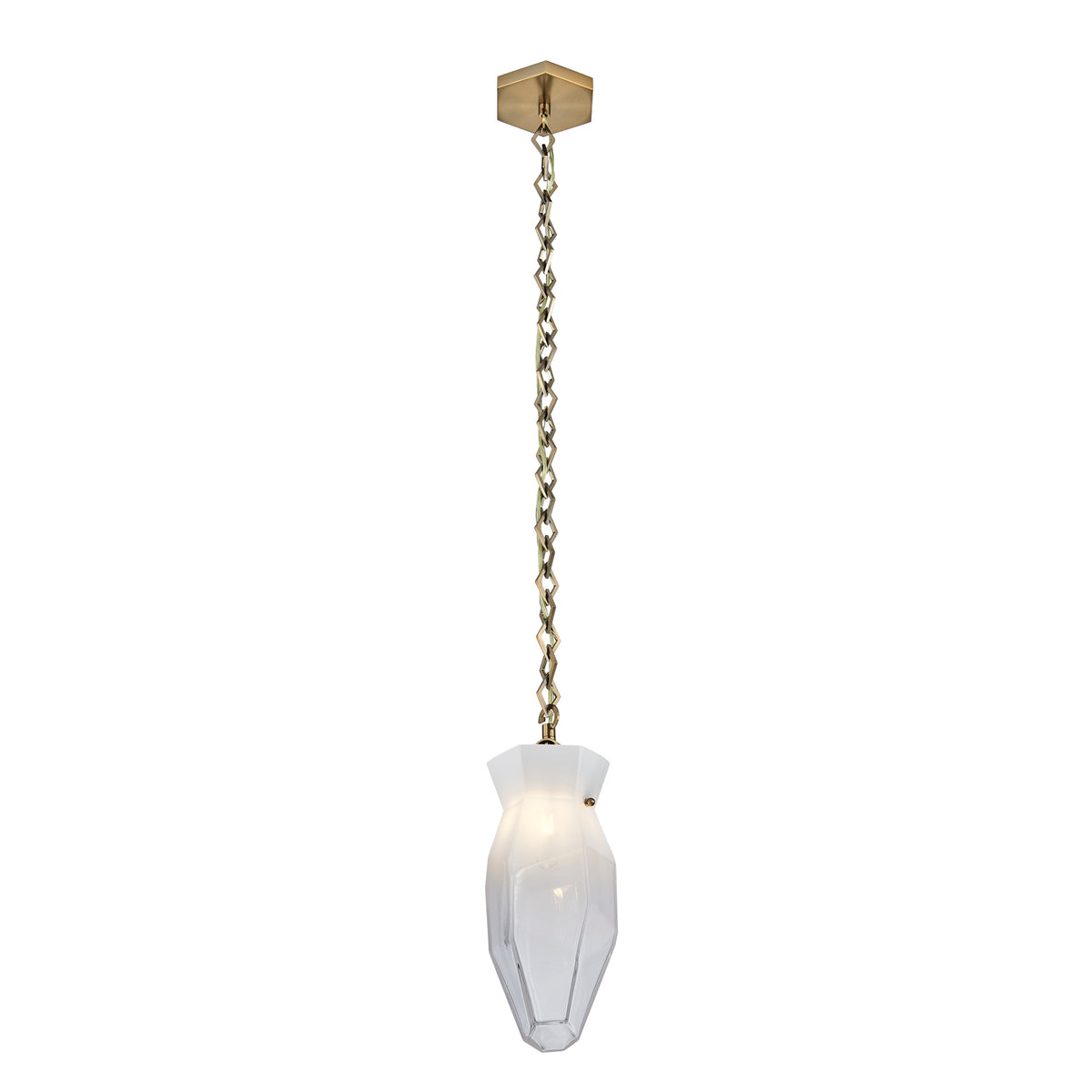 Bolsa 6.50-in 1 Light Socket Winter Brass Pendant