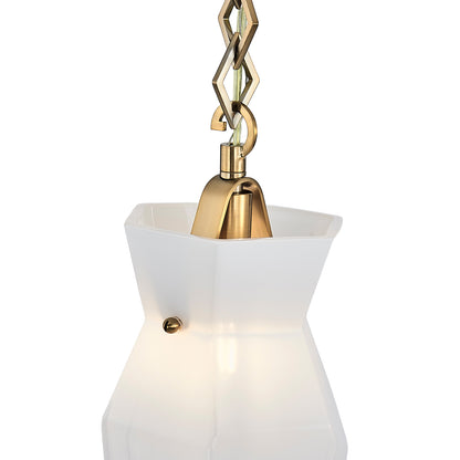 Bolsa 6.50-in 1 Light Socket Winter Brass Pendant