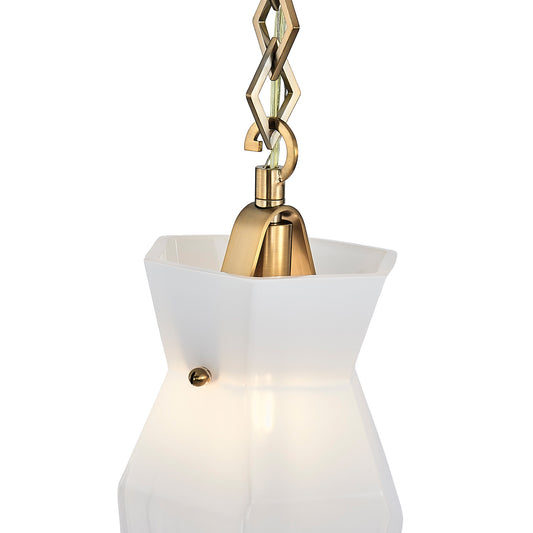 Bolsa 6.50-in 1 Light Socket Winter Brass Pendant