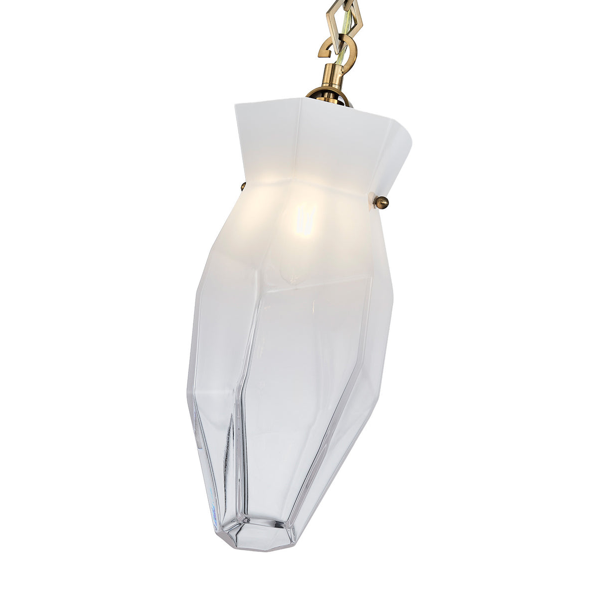 Bolsa 6.50-in 1 Light Socket Winter Brass Pendant