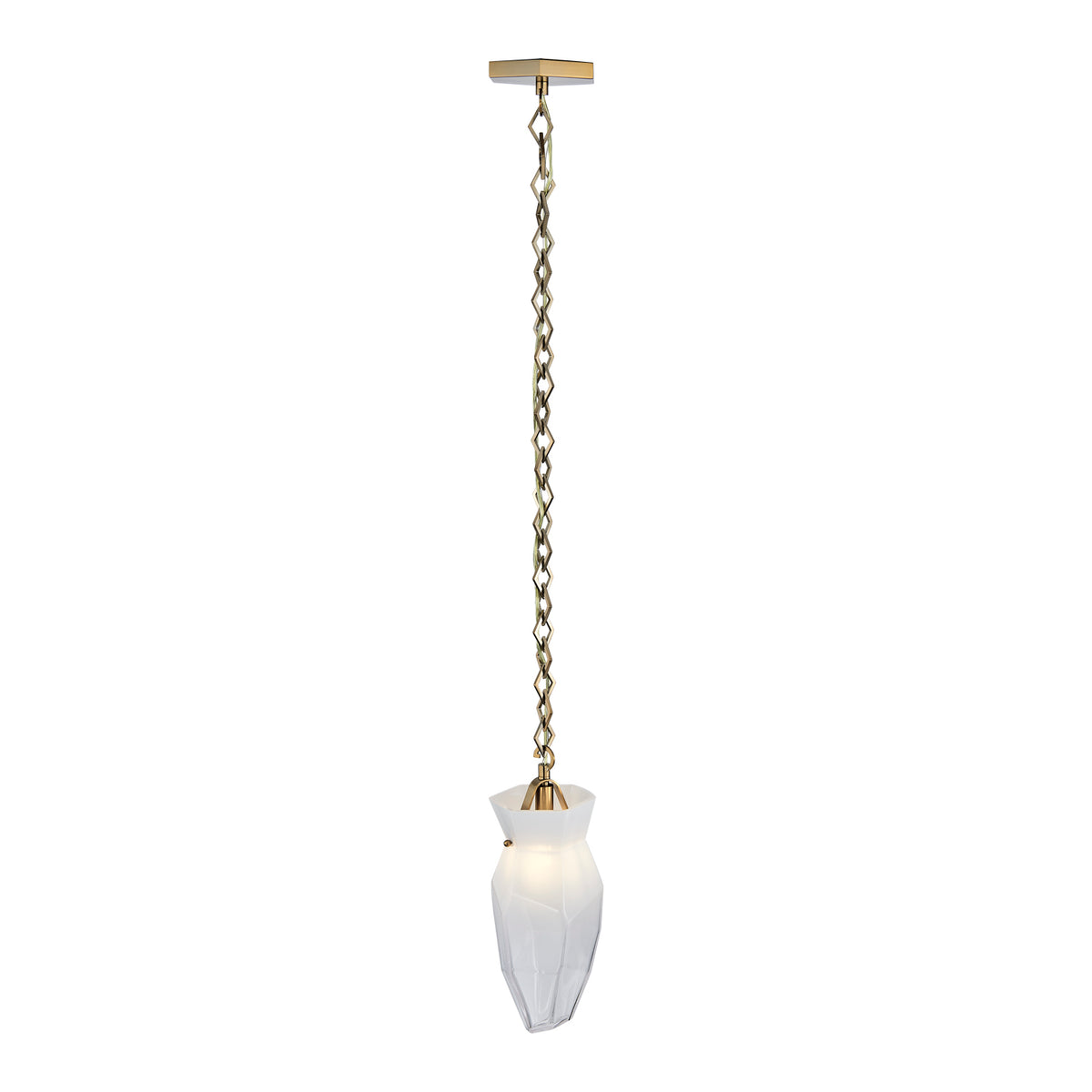 Bolsa 6.50-in 1 Light Socket Winter Brass Pendant