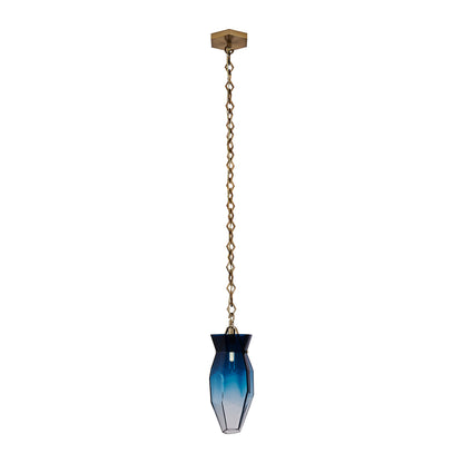 Bolsa 6.5-in 1 Light Socket Winter Brass Pendant