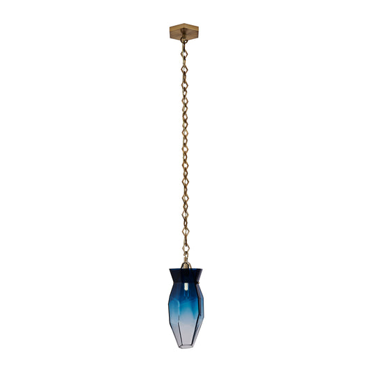 Bolsa 6.5-in 1 Light Socket Winter Brass Pendant