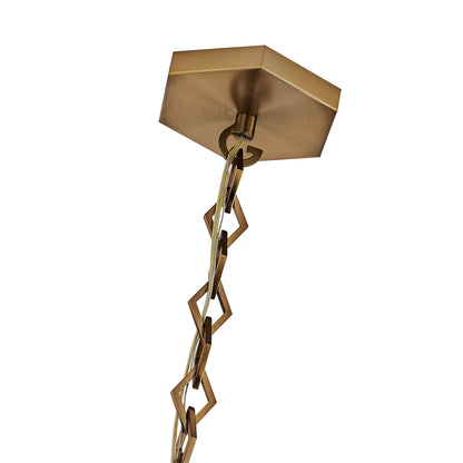 Bolsa 6.5-in 1 Light Socket Winter Brass Pendant