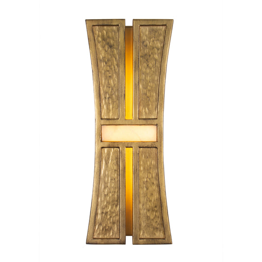 Dos 14-in 2 Light LED Rustic Gold and Brushed Gold Wall Sconce