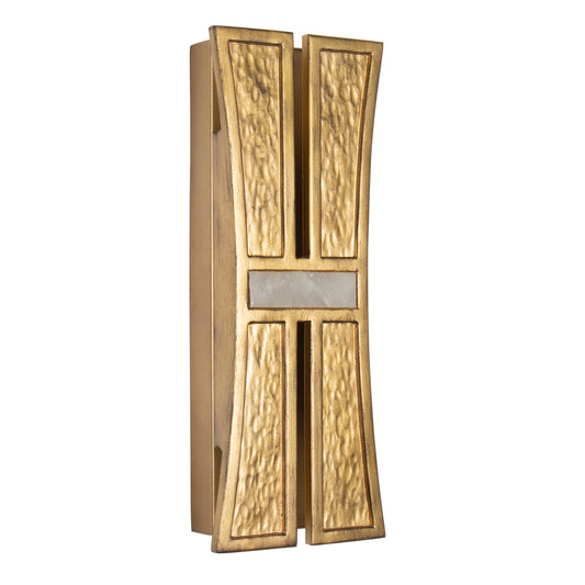 Dos 14-in 2 Light LED Rustic Gold and Brushed Gold Wall Sconce