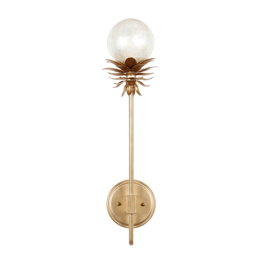 Florette 6.5-in 1 Light Socket Modern Gold Wall Sconce